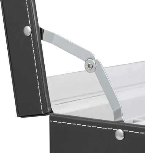Miniatura 9 de Hossejoy Caja de reloj de cuero con 12 organizadores de relojes para hombre con cajón de exhibición de joyas organizador de caja de reloj