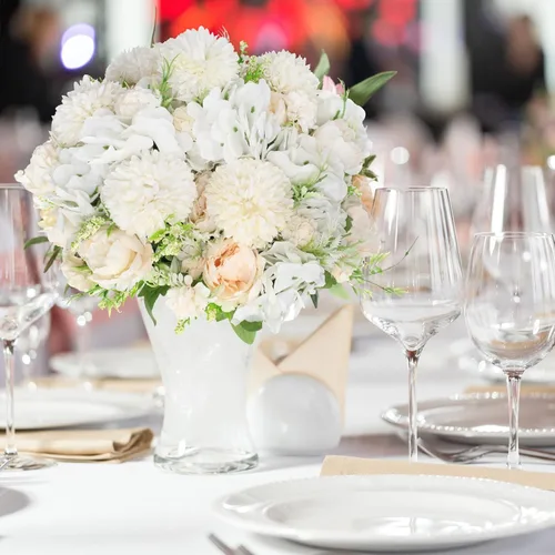 Miniatura 5 de Tigeen Flores artificiales, peonías artificiales, flores de seda, peonía sintética, ramo de hortensias de seda para mesa de boda, centro de mesa