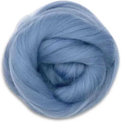 Revolution Fibers Lana Corriedale teñida | 8.2 onzas de parte superior de lana peinada de primera calidad | 26 micras, 100% lana Corriedale pura, de