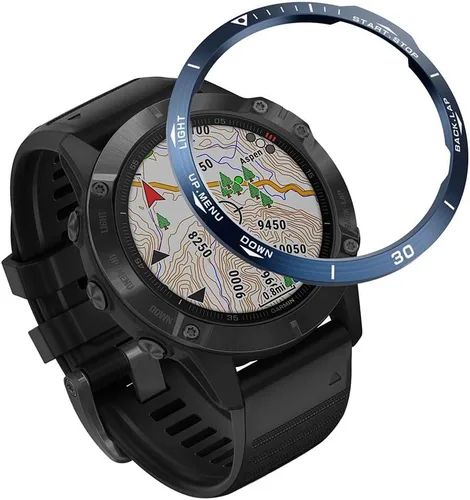 Miniatura 11 de REYDA Bisel de reloj compatible con Garmin Fenix 6/6 Pro Bisel Ring, acero inoxidable bisel Loop cubierta adhesiva resistente a los arañazos, bisel