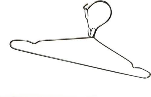 Miniatura 2 de Percha de alambre de 16.5 pulgadas con cerradura de 0.157 pulgadas, paquete de 10 perchas de acero inoxidable, delgadas, resistentes, resistentes al