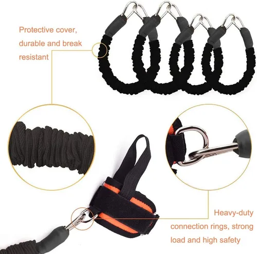 Miniatura 3 de Bandas de resistencia de velocidad y agilidad para entrenamiento vertical de salto en cuclillas boxeo MMA Taekwondo Karate Bounce Softbol Baloncesto