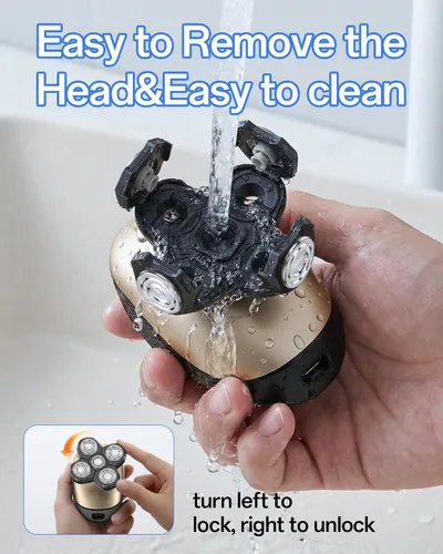 Miniatura 6 de Maquinillas de afeitar eléctricas para mujeres, afeitadora corporal recargable 5 en 1, removedor de cabello seco y húmedo impermeable, recortadora