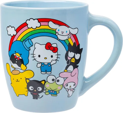 Miniatura 12 de Silver Buffalo Sanrio Hello Kitty - Taza de cerámica con lunares rojos y blancos, 20 onzas Hello Kitty lunares rojos y blancos
