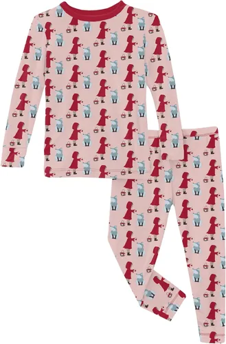 Miniatura 66 de KicKee Pants Conjunto de pijama de manga larga con estampado de piezas