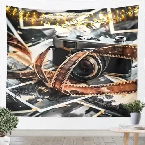 Miniatura 20 de Homewish Tapiz de música de piano, notas musicales, arte para colgar en la pared, para niños, niñas, niños, adolescentes, grafiti retro, color gris