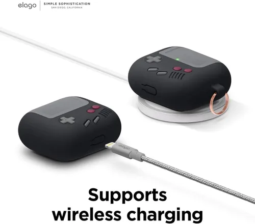 Miniatura 7 de elago AW5 - Funda compatible con AirPods de 3ª generación (2021), diseño clásico de consola de juegos portátil compatible con Apple AirPods 3, Negro