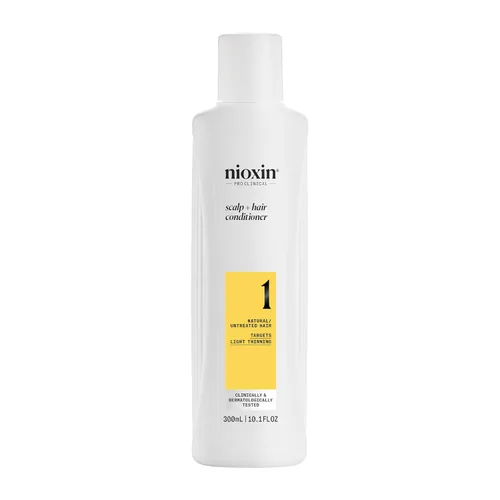 Nioxin Sistema 1, acondicionador de terapia, con aceite de menta, trata el cuero cabelludo sensible y proporciona humedad, para cabello natural con