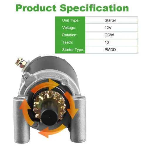 Miniatura 5 de WATERWICH Motor de arranque compatible con John Deere L110 LT133 LT155 STX46, todos los tractores de la serie 12-098, sustituye a AM122435 12-098-15