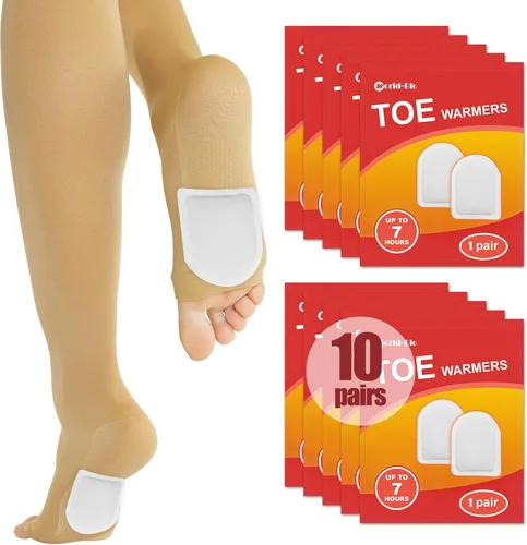 MR.ICE - Calentadores de dedos del pie y plantillas para pies, desechables, activados por aire, calentadores calientes de larga duración
