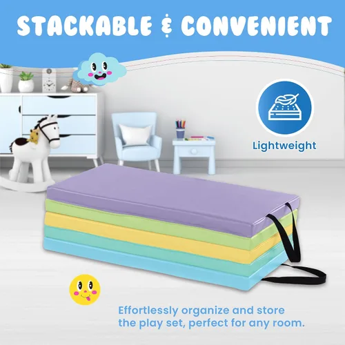 Miniatura 6 de New Bounce Tumbling Mat for Kids - Gymnastics Mat - Folding Exercise Tumble Mat for Home Gyms