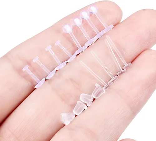 Miniatura 4 de Lcolyoli Piercing transparente de 0.58 oz para la nariz, piercings transparentes para el trabajo, deportes, cirugía, bioflex, tragus, joyería