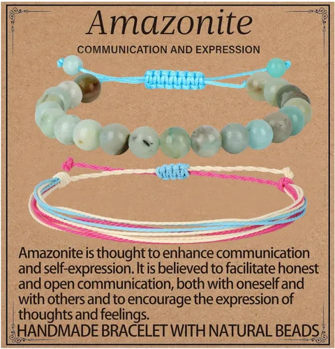 Miniatura 27 de LPBeads Pulsera de piedra natural hecha a mano de tamaño ajustable