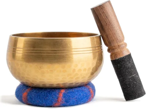 Juego de cuencos tibetanos hechos a mano, cuenco de sonido de 4 pulgadas para meditación, curación de sonido y yoga, instrumento de curación con