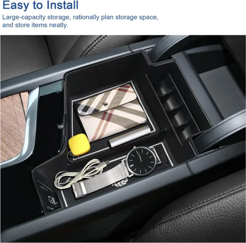 Miniatura 6 de Organizador de consola central 2018-2023 2024 XC60 XC90, para SPA S90 V90 S60 V60 bandeja de consola para Volvo XC60 XC90 Bandeja de reposabrazos