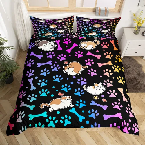 Miniatura 9 de Manfei Juego de funda de edredón de aventura, tamaño individual, funda de edredón rústica con 1 funda de almohada, juego de ropa de cama de retazos