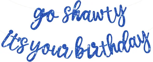 Miniatura 28 de BEISHIDA Cartel con texto en inglés «Go Shawty It's Your Birthday» con texto en inglés «No DIY Hip Hop» con tema de feliz cumpleaños, cartel de Rojo
