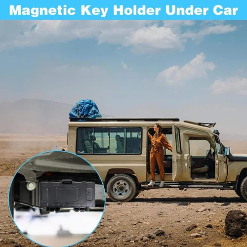 Miniatura 4 de Porta llaves magnético debajo del coche, impermeable Ocultar llave magnética Porta llaves para coche, Ocultador de llave, Caja magnética de repuesto