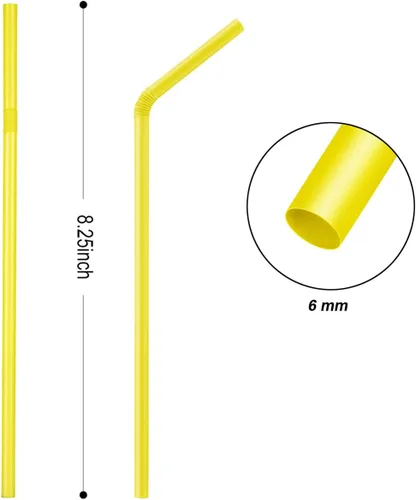 Miniatura 3 de KTOB Pajitas flexibles biodegradables, 200 unidades, 100% a base de plantas, compostables, coloridas, ecológicas, alternativas a las pajitas