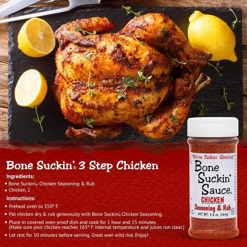 Miniatura 6 de Bone Suckin' Condimento para salsa y variedad de frotamiento, original, filete, mariscos y pollo, ideal para asar a la parrilla, ahumar, sin OMG