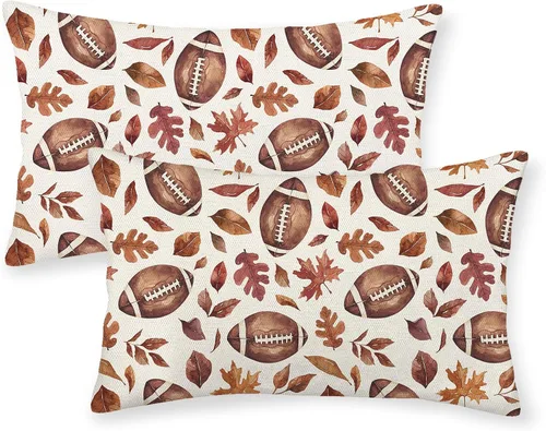 Miniatura 26 de Juego de 2 fundas de almohada de otoño de 16 x 16 pulgadas, diseño de calabaza azul y naranja, decoración de Acción de Gracias, decoración de otoño