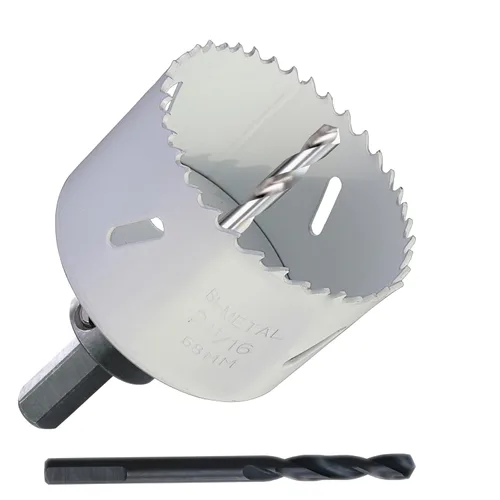 Miniatura 10 de Sierra de agujero de 4-1/2" de HSS bimetálica para madera, paneles de yeso, plástico, aluminio, acero suave, hierro, metal, acero inoxidable. Broca