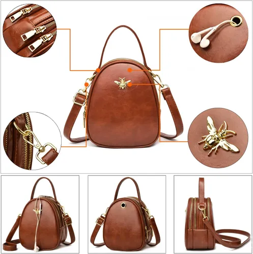 Miniatura 5 de Bandolera pequeña, bolsa elegante estilo mensajero, cartera, bolsa de mano para mujer