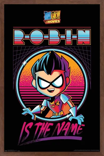 Miniatura 15 de Trends International DC Comics - Póster de pared de Teen Titans Go to The Movies-Robin, 14.725 x 22.375 pulgadas, versión enmarcada de madera