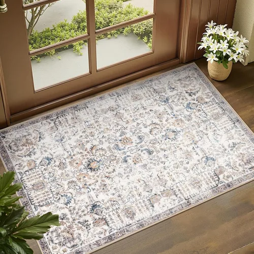 Miniatura 8 de jinchan Lima - Alfombra de pasillo lavable de 2 x 6 pies, antideslizante, de pelo corto, suave, ultrafina, alfombra envejecida para casa de campo