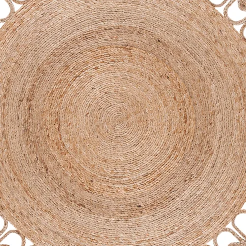 Miniatura 7 de SAFAVIEH NFB252A - Alfombra redonda de fibra natural, 3 pies, redonda, natural, hecha a mano, con encanto de campo, ideal para zonas de alto tráfico