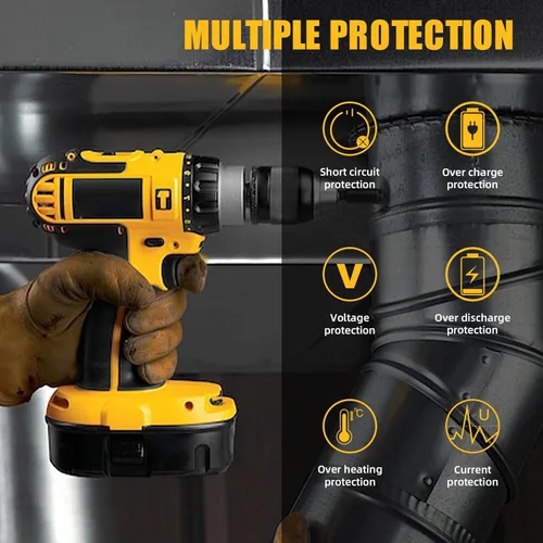 Miniatura 5 de DC9096 Batería de Iones de Litio de 7000mAh/7.0Ah de Reemplazo para Batería Dewalt de 18V Compatible con DEWALT DC9098 DW9096 DW9098 DW9095 DC9099
