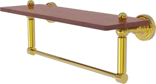 Miniatura 18 de Allied Brass DT-1TB-16-IRW Dottingham Collection - Toallero integrado de madera IPE de 16 pulgadas, color bronce antiguo