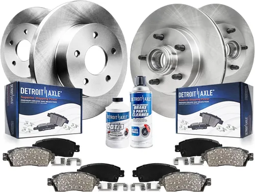 Miniatura 19 de Detroit Axle - Kit de frenos para Ford Crown Victoria Mercury Grand Marquis Marauder 2003-2011, rotores de freno y pastillas de freno de cerámica