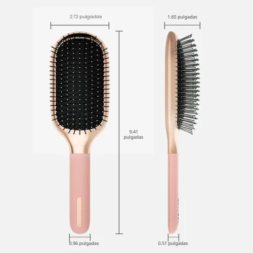 Miniatura 6 de Melbang Cepillo de pelo para cabello grueso, rizado, fino, largo, corto, húmedo o seco, añade brillo y hace que el cabello sea suave, peine cepillo
