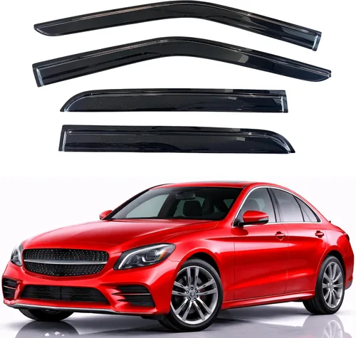 Miniatura 46 de KPY Visor de ventana compatible con Hyundai Tucson 2021-2025, 4 piezas de deflector de ventilación para ventana lateral, estilo Mugen, protector