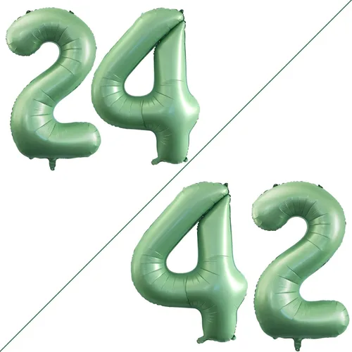 Miniatura 17 de Goer, conjunto de globos de papel aluminio para decoraciones de cumpleaños, globos de las letras de feliz cumpleaños y de números Oro