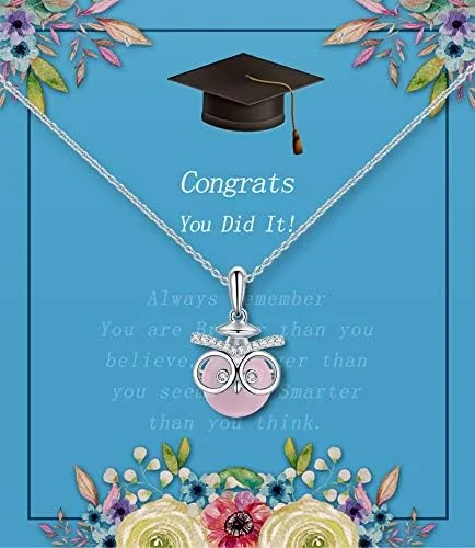 Miniatura 7 de Regalos de graduación para ella 2023, collares de graduación de búho del juicio para mujeres y niñas, regalos de graduación de escuela secundaria
