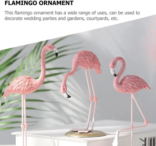 Miniatura 8 de IMIKEYA Adorno de flamenco para decoración del hogar, suministros para el hogar, flamenco, escultura, flamenco, decoración, flamenco, estatua