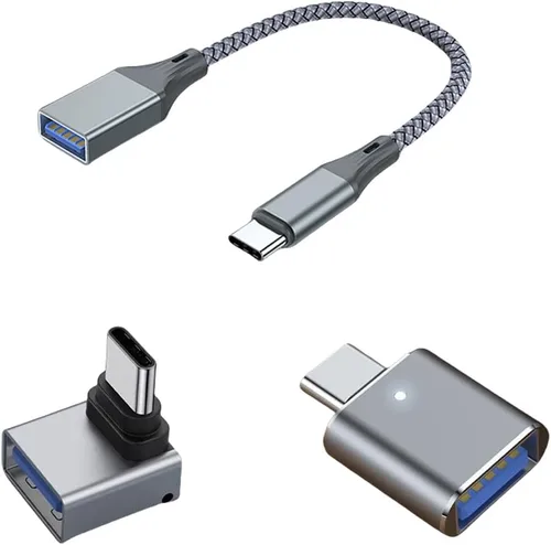 3 adaptadores USB C a USB, transferencia de datos de alta velocidad, convertidor USB, adaptador USB C macho a USB 3.0 hembra OTG para Apple 16 15,