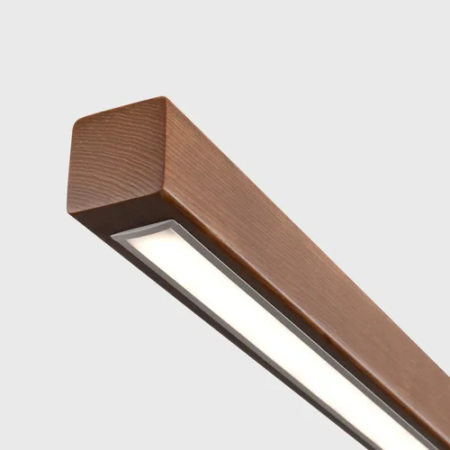 Miniatura 7 de YISDESIGN Lámparas colgantes lineales de madera de 47 pulgadas, modernas, LED, 36 W, regulables, iluminación colgante de techo, luces colgantes, Za.