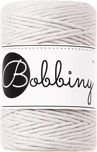 Miniatura 38 de Bobbiny Cordón de macramé de una sola capa para bebé de 0.069 pulgadas (100% algodón reciclado)