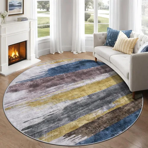 Miniatura 53 de Ciicool Alfombra de pasillo lavable de 2 x 6, alfombra moderna abstracta para pasillo, antideslizante, delgada, ligera, con estampado gris marino