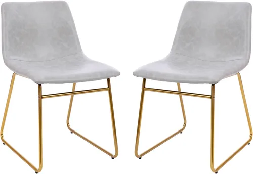 Miniatura 15 de Flash Furniture Butler LeatherSoft - Juego de 2 sillas de altura para mesa de comedor de 18 pulgadas, estilo moderno de mediados de siglo