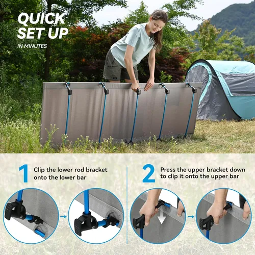 Miniatura 5 de MARCHWAY Cama de Campamento Ultraligera Plegable para Tienda de Camping, Portátil y Compacta para Viajes al Aire Libre, Base de Campamento, Gris