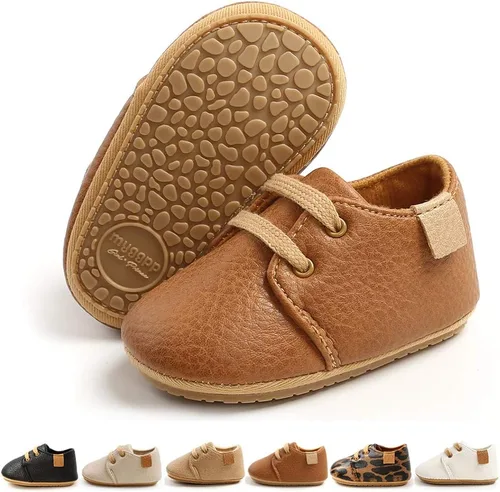 E-FAK Zapatos unisex para bebés, niños y niñas, antideslizantes, para recién nacidos, primeros pasos, zapatos de cuna
