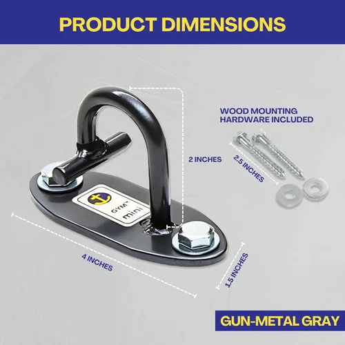Miniatura 2 de The Anchor Gym Anchor Gym-Mini H1 (juego de 3) – Plataforma modular de enganche de pared para bandas de resistencia, correas de suspensión, correas