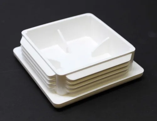 Miniatura 4 de Tapa de tubo cuadrada blanca de plástico de 4 x 4 pulgadas, tapón de acabado, tapa de extremo de tubo de tubo, universal duradera para silla (4)
