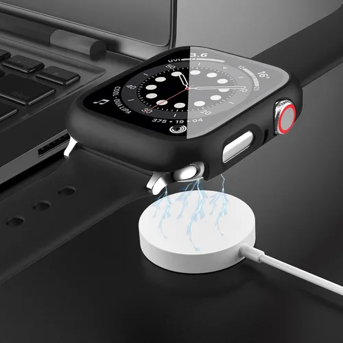 Miniatura 5 de 14 paquetes de fundas para Apple Watch con protector de pantalla de vidrio templado para Apple Watch Series 9/8/7 de 41 mm, Anotch, cubierta 14