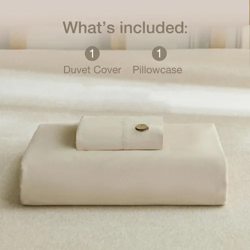 Miniatura 8 de JELLYMONI Funda de edredón de algodón tamaño Twin XL - Funda de edredón color caqui claro con botón 100% algodón lavado 2 piezas transpirable suave