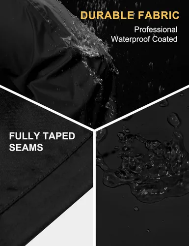 Miniatura 5 de Mapamyumco Men's Rain Pants Packable Waterproof Hiking Pants Windproof Breathable Outdoor Rain Over Pants
